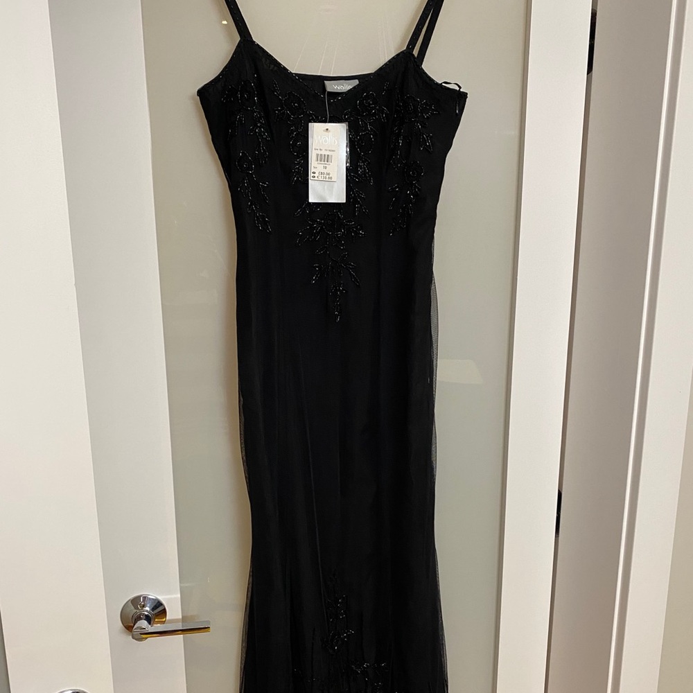 *HOST PICK*BNWT black gown, hand embellished
